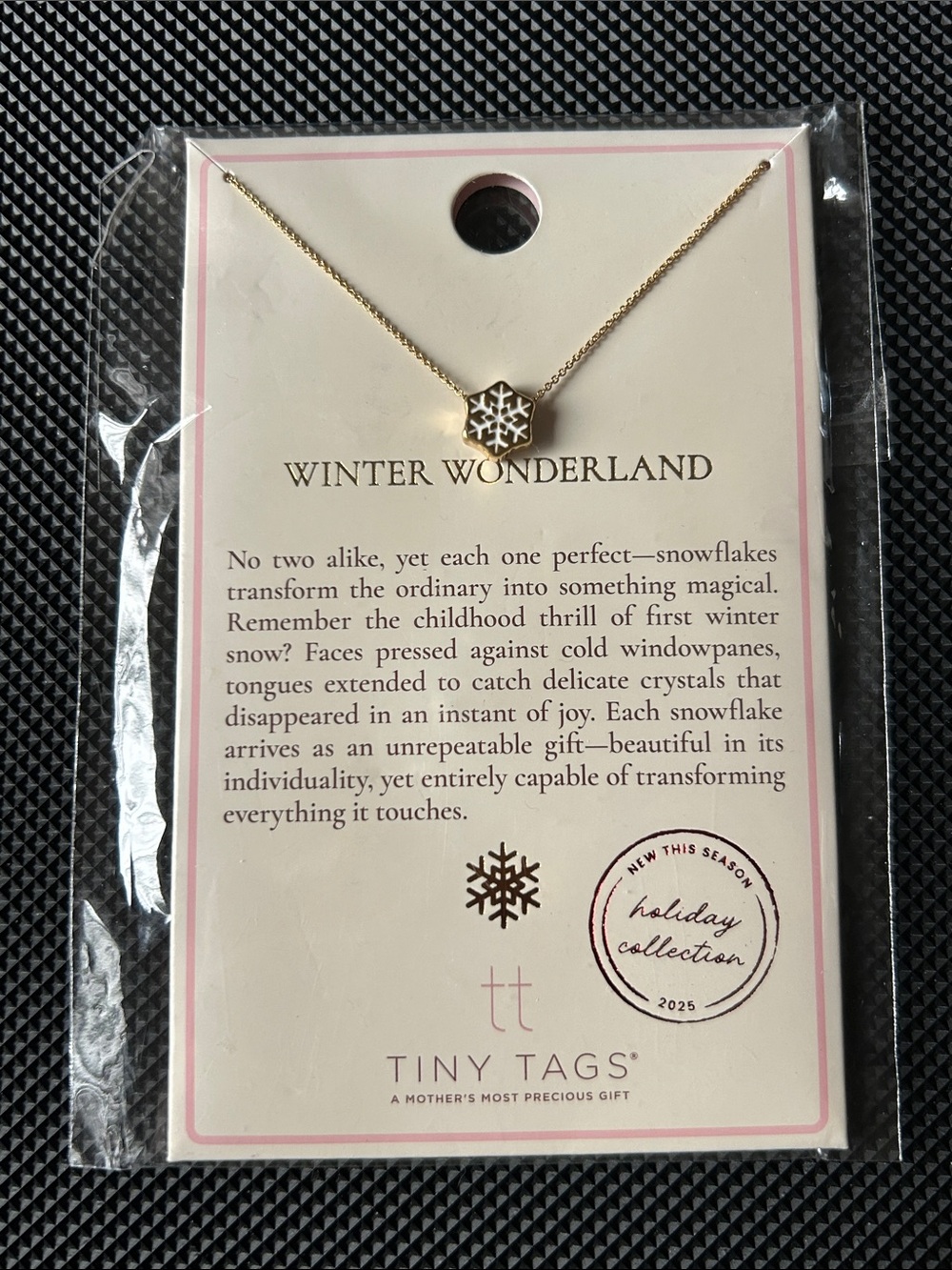 Winter Wonderland Gold Snowflake Necklace